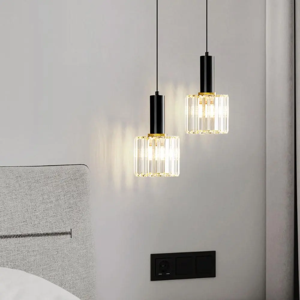 Creative Nordic Modern Crystal Pendant Light, New Luxury Simple Bedside Lamp, Living Room Ceiling Light, Trendy Home Decor