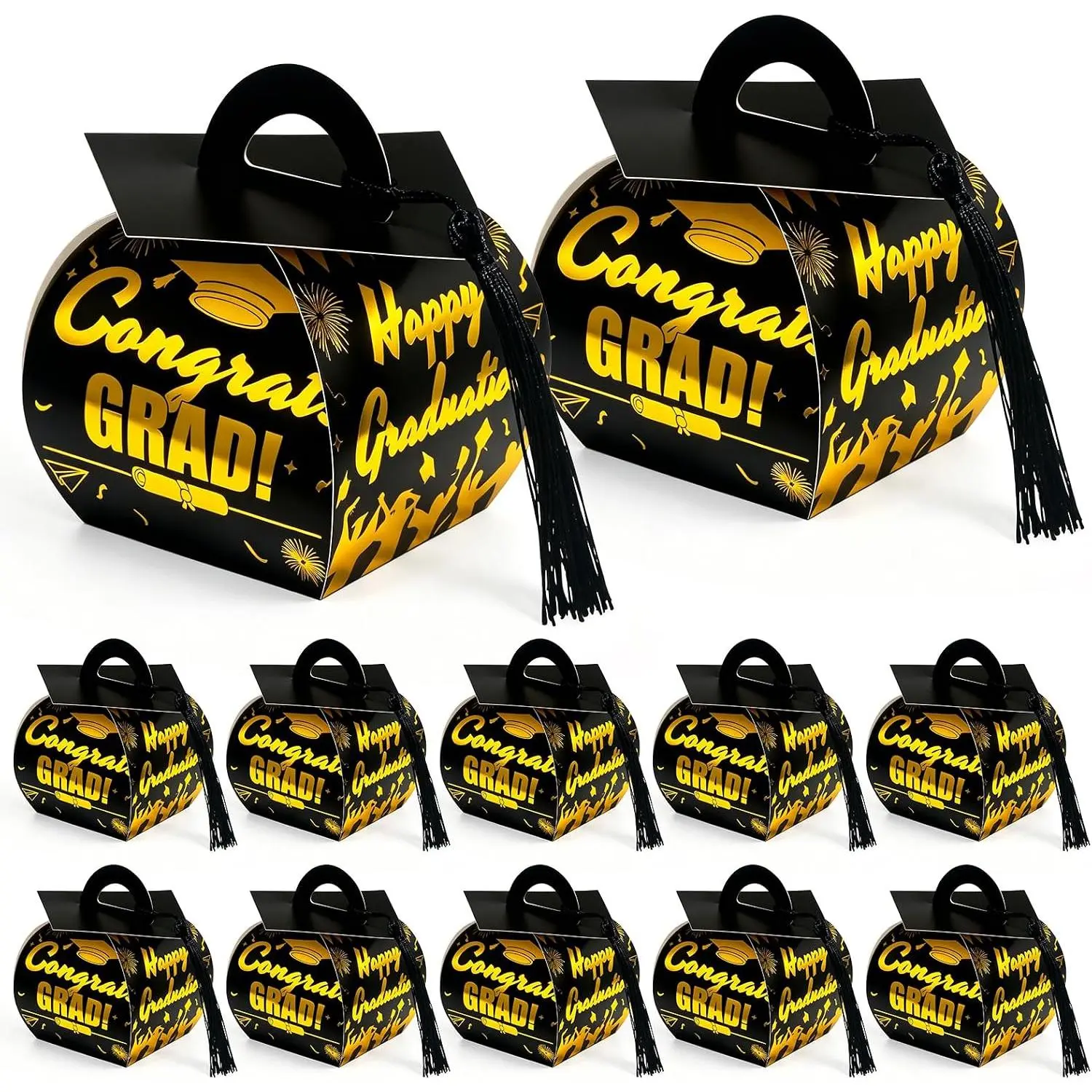 36 count Graduation Cap  Boxes with Tassel, Class of 2026 Graduation Candy Boxes Centerpieces for Tables Party Decorations, Mini   Box Graduate Favors Supplies