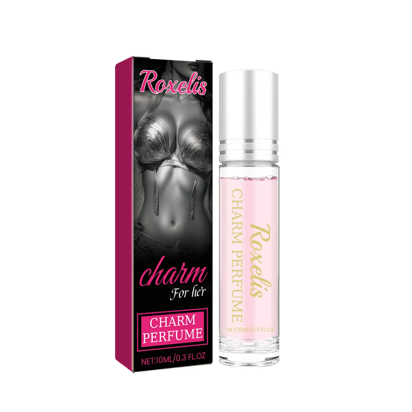 Roxelis Portable Perfume Roll On, Fresh Floral Scent Fragrance Oil, Long Lasting Body Fragrance for Women, Travel Size 10ml