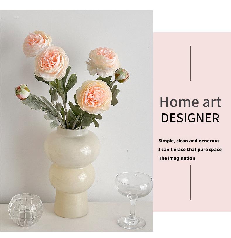 The Molilito Peony Bouquet - 20 Stems (≈60 Heads), 50 cm, Bendable Stems for Wedding & Home Décor Artficial Peonies Faux Flowers