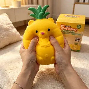 7-Inch Giant Pineapple Soft Toy, Large Sensory Stress Relief Toy, Pinch Stress Relief Toy, Suitable for Kids and Adults, Holiday Gift