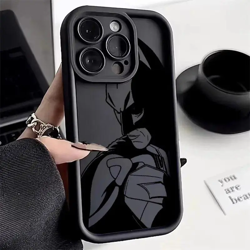 The B-Batmans Art Phone Case For iPhone 17E 11 12 13 14 15 16 17 Pro Max Fundas 17 Air 15 Plus 16e 13 Mini Silicone Back Cover
