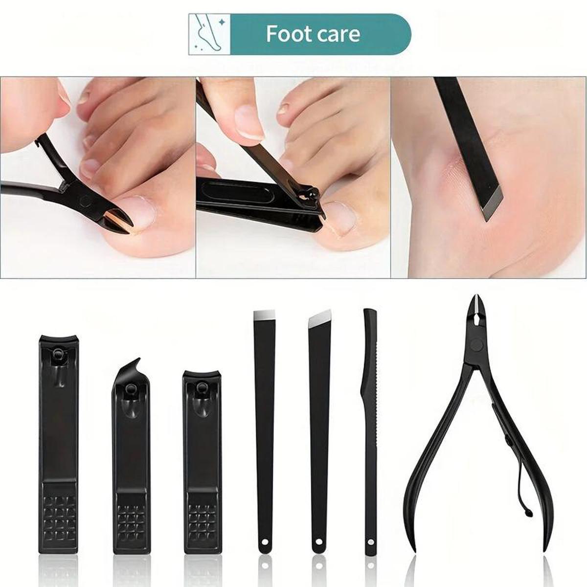 24Pcs Stainless Steel Nail Clipper Set with Storage Case,Stainless Steel Nail Clipper Kit,Professional Manicure & Pedicure Tool Set,Nail Cutter Kit Wallet,Nail Care Tool for Home & Travel, Body Care Products, Nail Supplies,Chrismas Gift New Year Gift