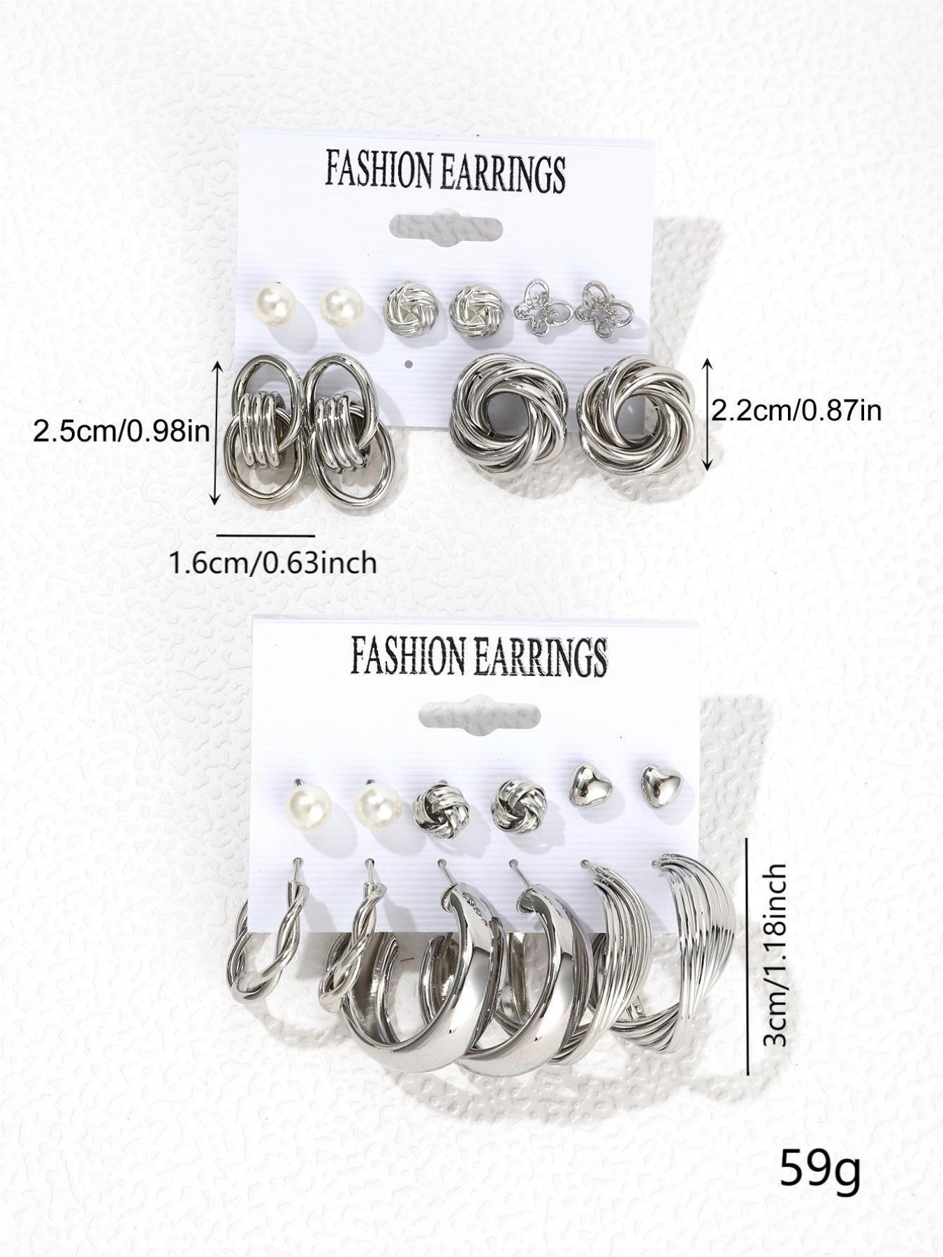 Women's Elegant Butterfly & Heart & Twist Design Earrings, Faux Pearl Decor Earrings for Women & Girls for Party Decoration, Elegant Summer Outfits Valentine's Day Gift Accessories for Daily Wear, Fashionable Jewelry