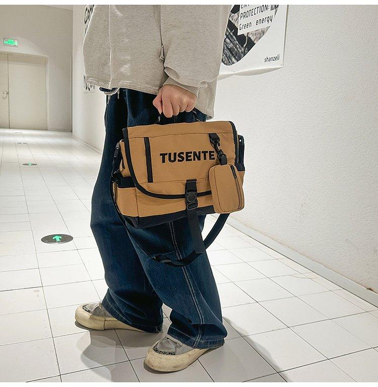 Open-top 2026 winter one-size-fits-all chest bag made of nylon fabric with lettering