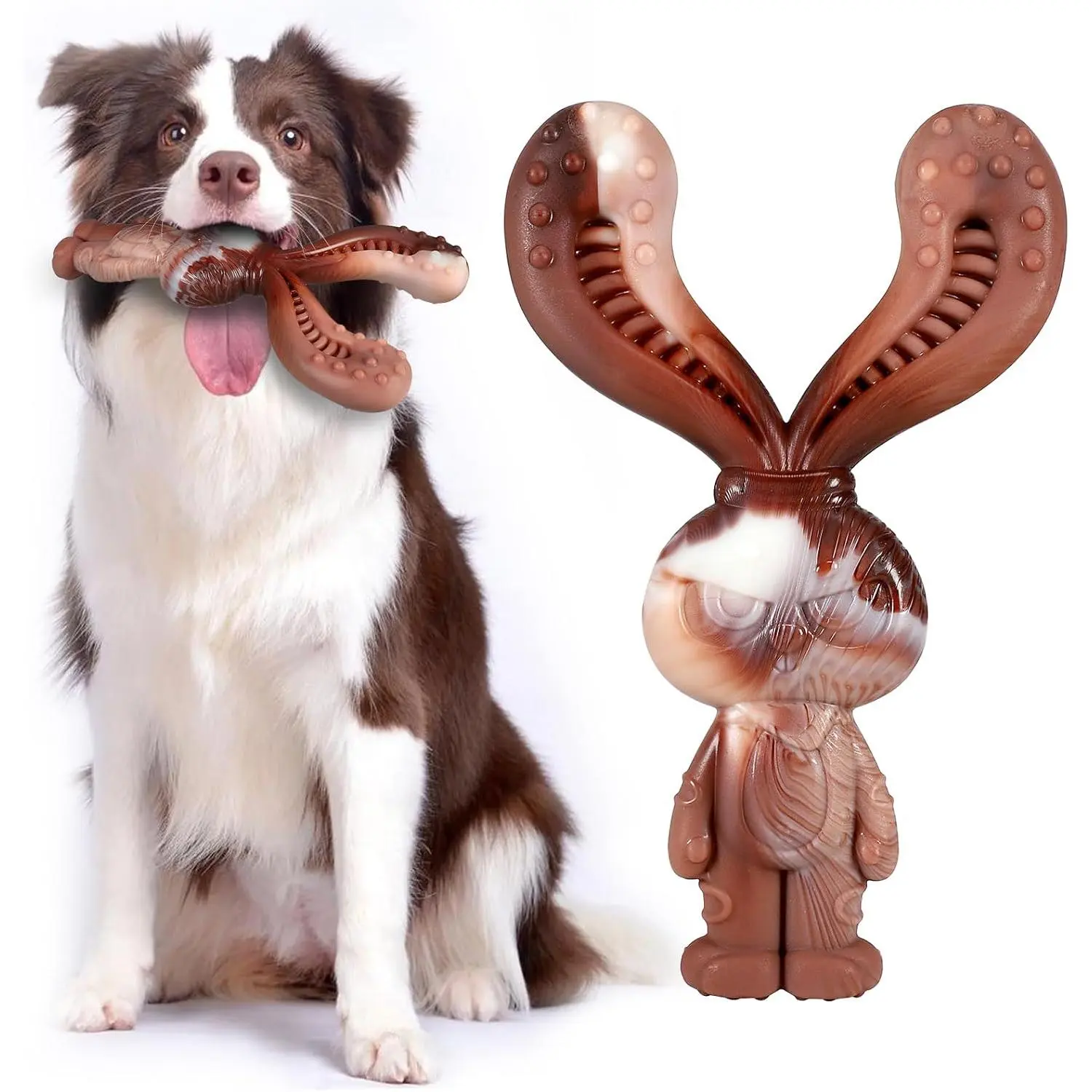 Indestructible  Toys for Aggressive Chewers, Tough and Durable  Toys for Large Medium Dogs, Interactive   Toys to Keep Them Busy (A )