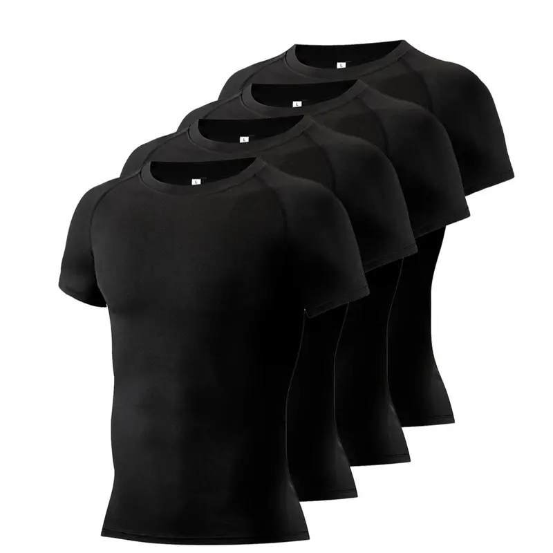 Men's Plain Round Neck Raglan Sleeve Sports Tee, Quick Drying Breathable Comfy Short Sleeve T-shirt, Men's Sportswear for Running Gym Workout, Fitness Sport Top, Workout Tops