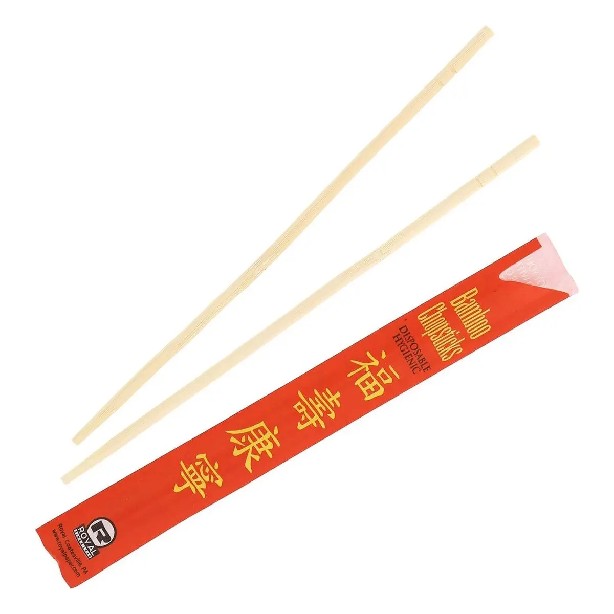 Disposable Bamboo Chopsticks, 9 Inch Sleeved and Separated, Uv Treated, Bag of 100