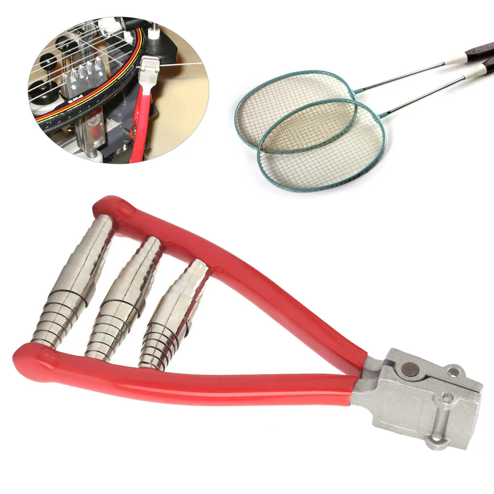 Badminton Racket Starting  Clamp Tennis Racket 3 Spring Starter Stringing Tool Racket Starting Clamp Racket Stringing Machine