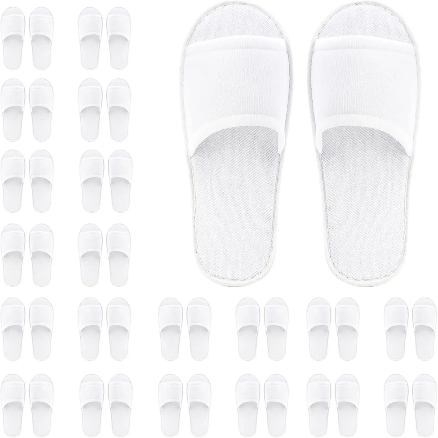 15-20 Pairs Disposable Slippers, Non-Slip Disposable Women Spa Slippers Portable Indoor Slipper for Guests Hotel Home Travel Wedding Salon, Individually Wrapped
