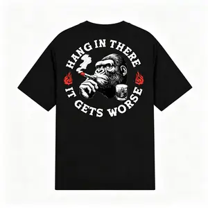 Hang In There It Gets Worse Monkey Print T-shirt, Hoodie & Sweater - Unisex Sizes S-3XL