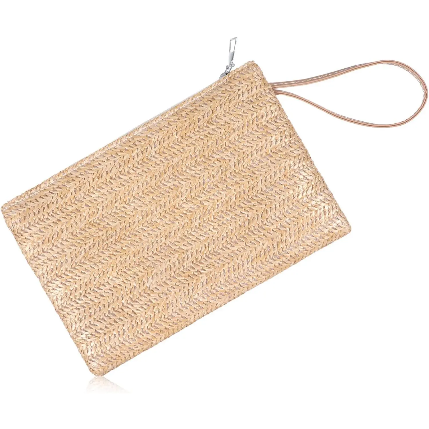Summer Straw Bags Clutch Purses for Women 2026 Straw Clutch Womens Wristlet Beach Clutch Summer Clutch Bag Straw Purses and Handbags