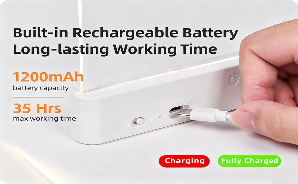 2026 New FlatBook Light, Portable Rechargeable Reading Light with Timer, Dimmable LED Desk Lamp for Book Lovers