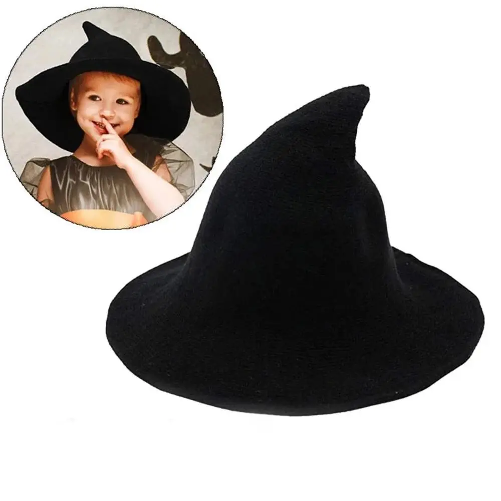 Vintage Foldable Wool Witch Hat for Women Halloween Cosplay, Masquerade Party Costume & Festival Decor Prop