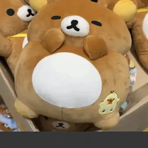 Cute Chubby Rilakkuma Bear Plush Pillow Pizza Series Stuffed Animal Doll Soft Huggable Toy Gift for Kids Adults Home Decor
