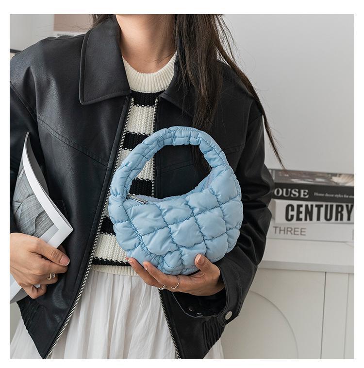 Fashion Quilted Shoulder Bags for Women Handbag Mini Cloud Pleated Bags Puffer Dumpling Bag Luxury Tote
