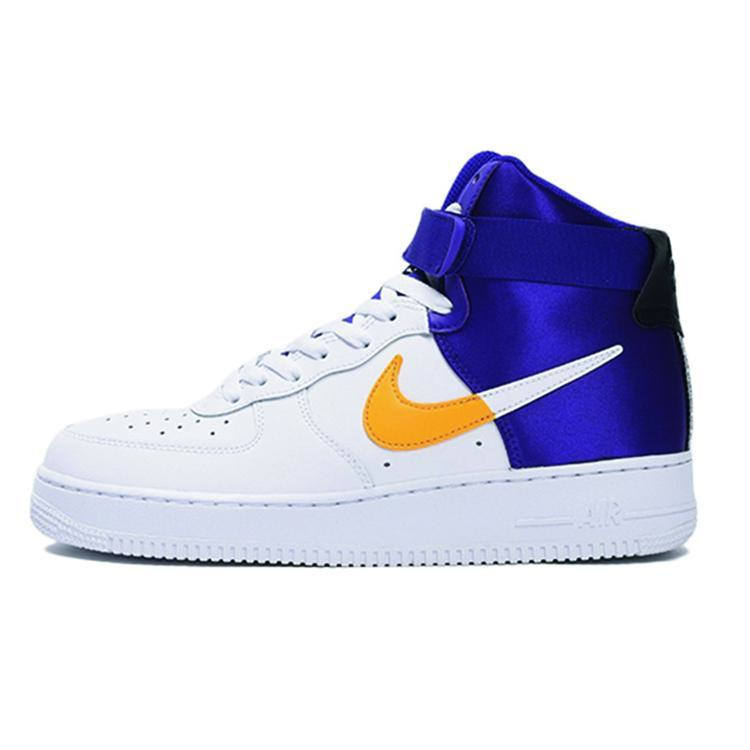 Nike Air Force 1 NBA Lakers Casual Sneakers for Men and Women – Slip-Resistant Lightweight High-Top Shoes Verifiable, with credentials and supporting global authentication