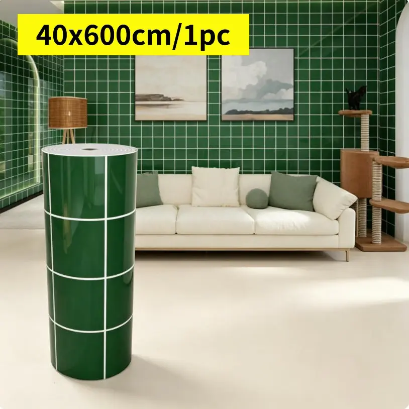 40x600cm Self-Adhesive Grid Wallpaper, Ideal for Commercial and Residential Use, Low-Cost Wall Decoration, Easy to Apply