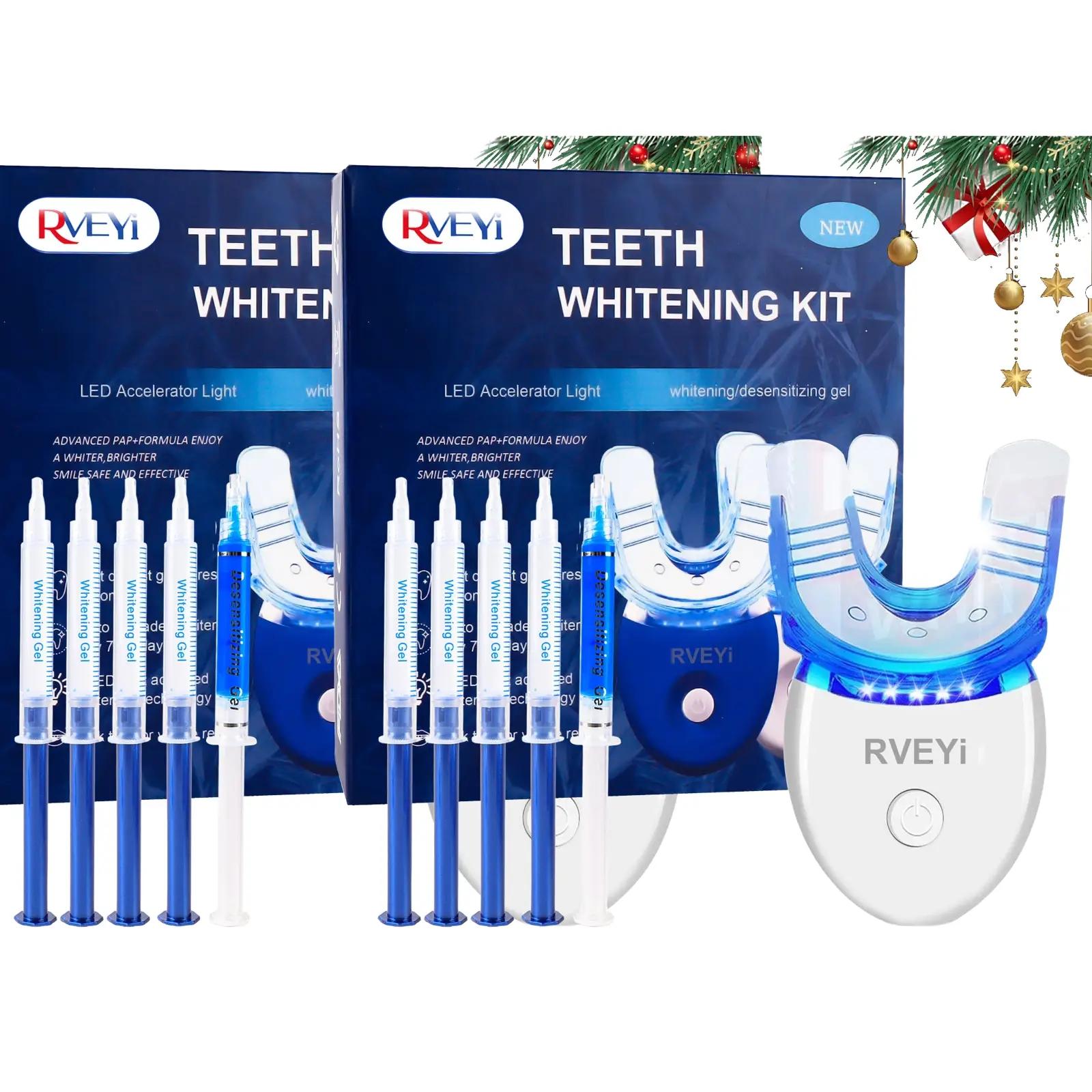 LED Teeth Brightening Kit, 2 Sets Teeth Tool Kit with Carbamide Peroxide Teeth Brightening Gel, Safe Enamel for Oral Care