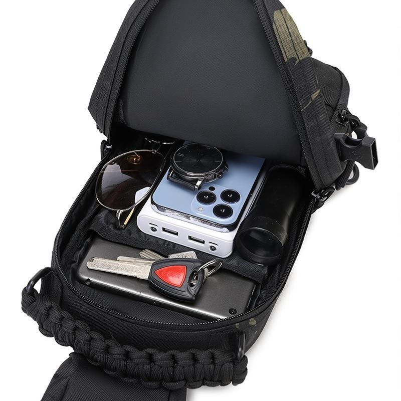 Tactical Sling Bag for Men Outdoor Travel Daypack Multi-Pocket Compact EDC Crossbody Backpack Durable Lightweight Polyester Secure Zip Closure Ideal for Hiking Camping Sports Tactical Sling Bag for Men Outdoor Travel Daypack Multi-Pocket Compact EDC Crossbody Backpack Durable Lightweight Polyester Secure Zip Closure Ideal for Hiking Camping Sports