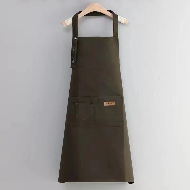 Japanese Style Kitchen Apron Set of 2 for Women, Waterproof & Oil-Resistant with Adjustable Straps and Pockets, Ideal for Cooking, Baking, Grilling, and Arts & Crafts -RR