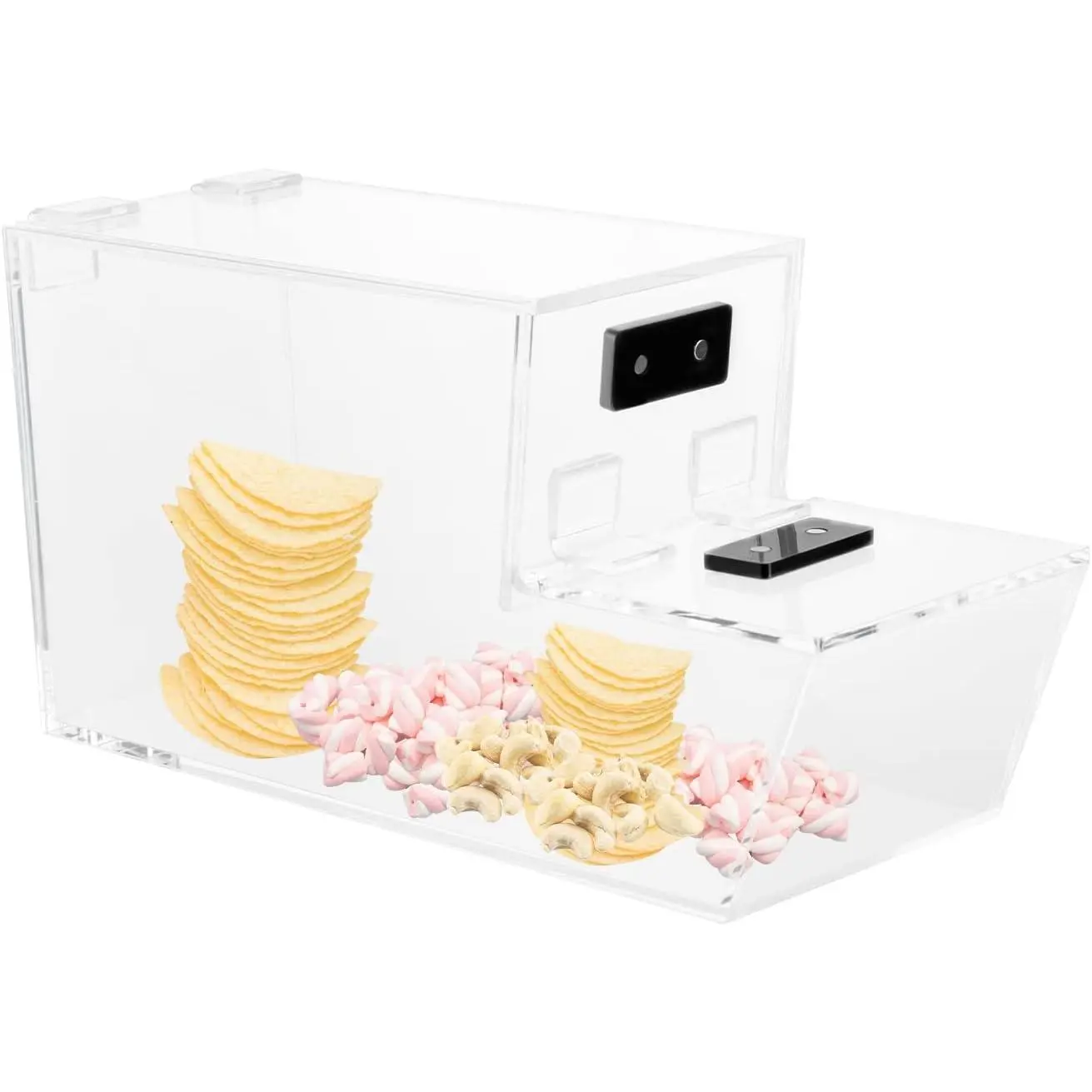 Acrylic Stackable Candy Dispenser Box - Clear Display Bin for Dry Food Snacks Storage - Mini Bulk Container for Restaurants and Retail Stores, 10.8 * 3.7 * 5.3in Kitchen Utensils