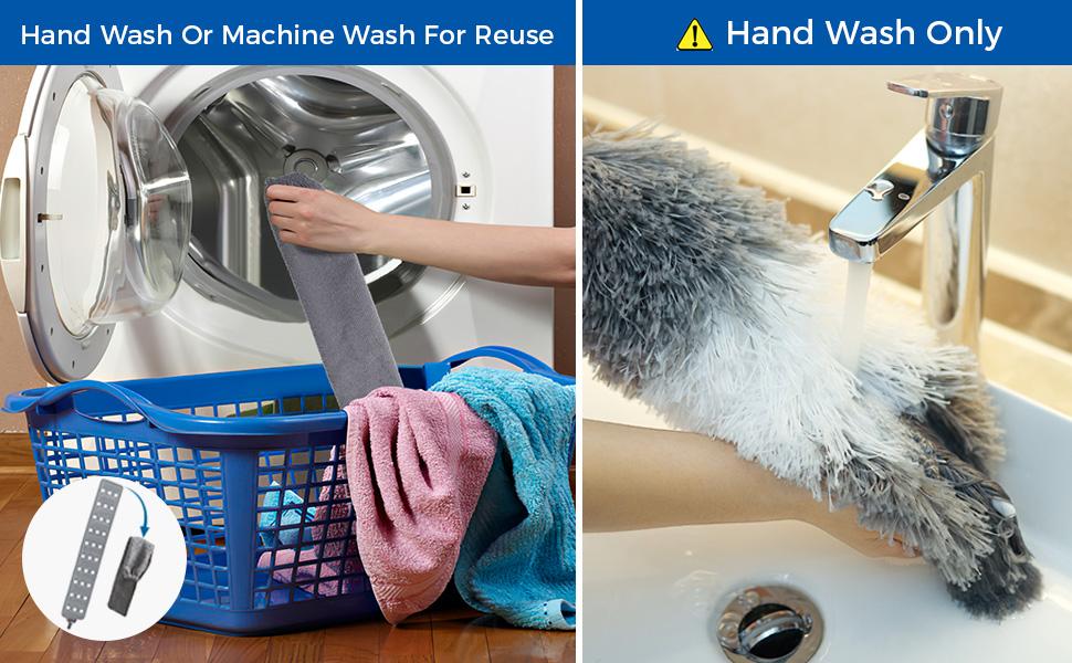 4 Pcs Dusters for Cleaning, 2 in 1 Microfiber Dusters and Retractable Gap Dust Cleaner with 1 Microfiber Dusting Cloths Long Handle 30-100 Inches Extension Pole for Ceiling Fan Cleaning Supplies