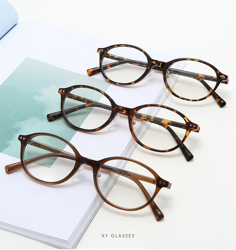 2026 New Oval Glasses Frame TR90 Anti Blue Light GlassesLeopard Small Size Korean Styles Ins Fashion Eyeglasses Frames