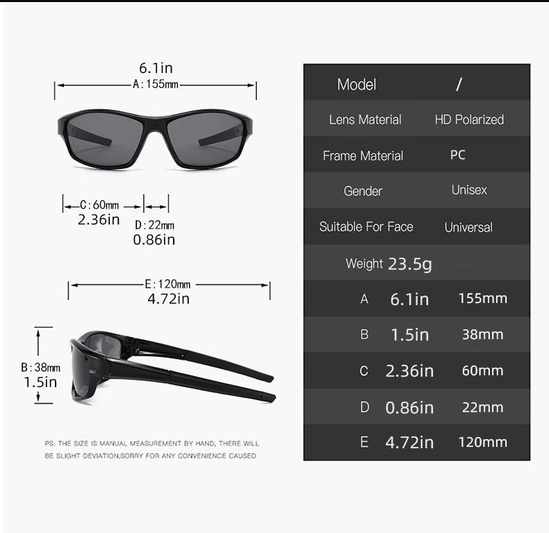D620 outdoor  polarized   night vision  men's fishing special  cross-border e-commerce, military eyeglass, biking , trendy sporty   glass sport cycling sunglass unisex simple style sunglass mirror lens sport shade square frame