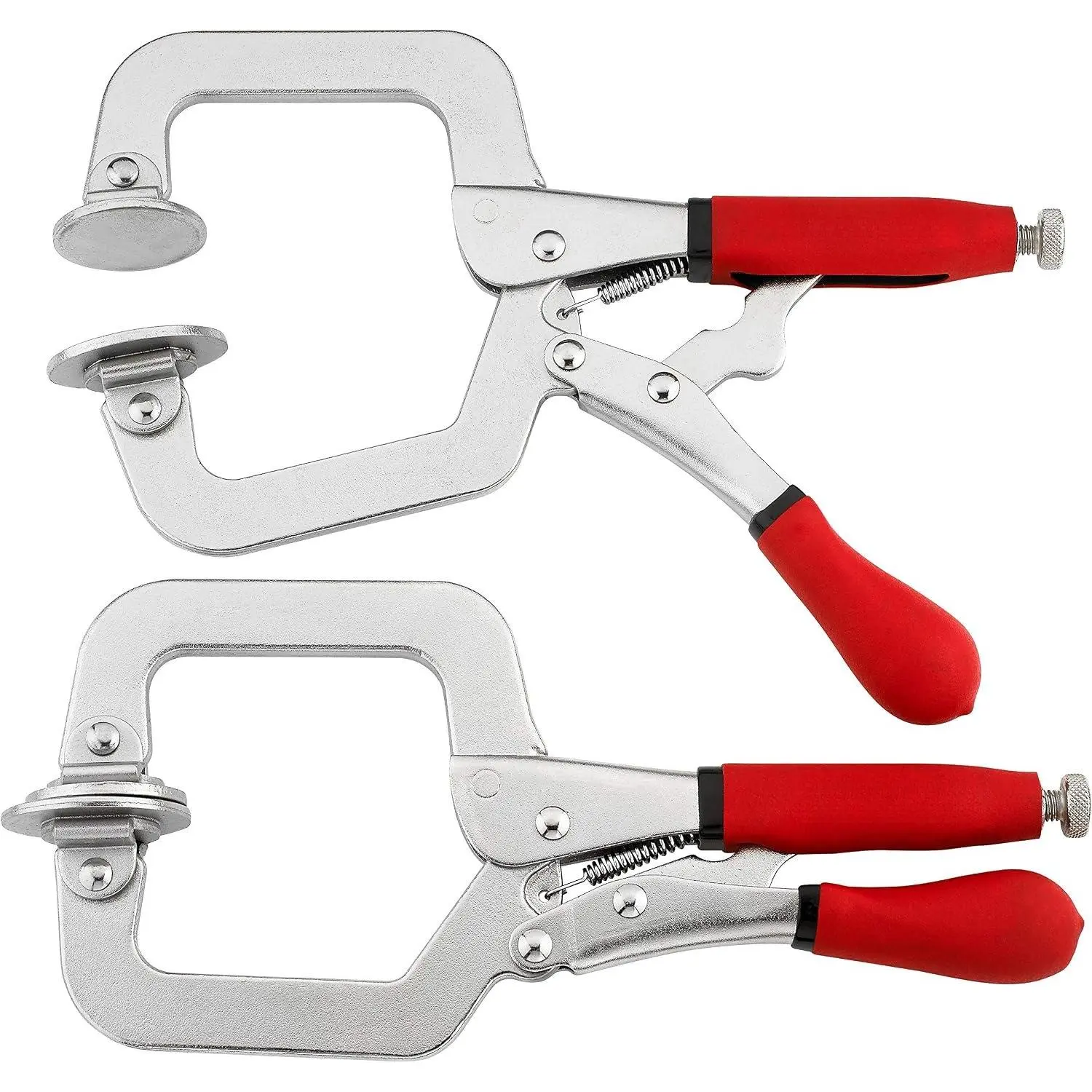 3" Metal  Clamps for Woodworking - (Pack of 2) Heavy Duty C-Type  Clamp Tools with  Grip for DIY, Pocket Hole Joinery, Cabinetry, Welding, Carpentry