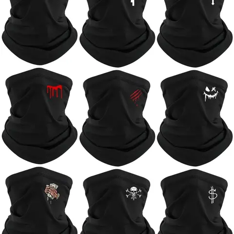 9Pcs-Unisex Breathable Multi-Functional Head Cover, Neck Face Covering, Ice-Like Material, Ideal for Hiking and Cycling, Multiple Styles Available