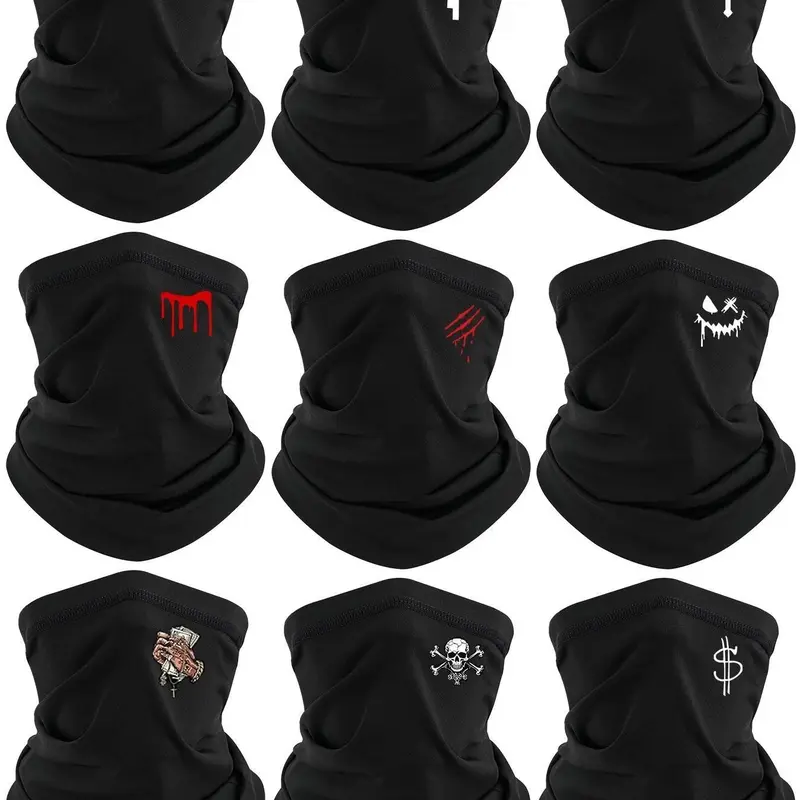 9Pcs-Unisex Breathable Multi-Functional Head Cover, Neck Face Covering, Ice-Like Material, Ideal for Hiking and Cycling, Multiple Styles Available