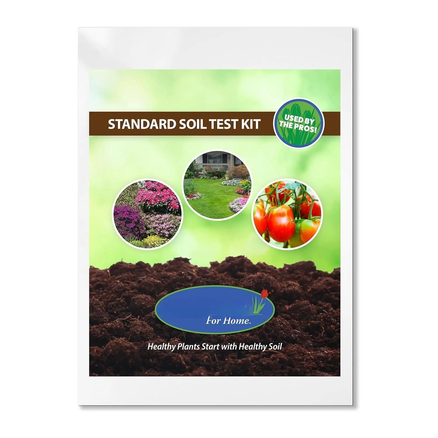EW4H Soil Test Kit, Complete pH and Nutrient Lab Analysis, Mail-in Sample   Results, Ideal  Garden, Lawn, Turf &  Use, 1 Pack