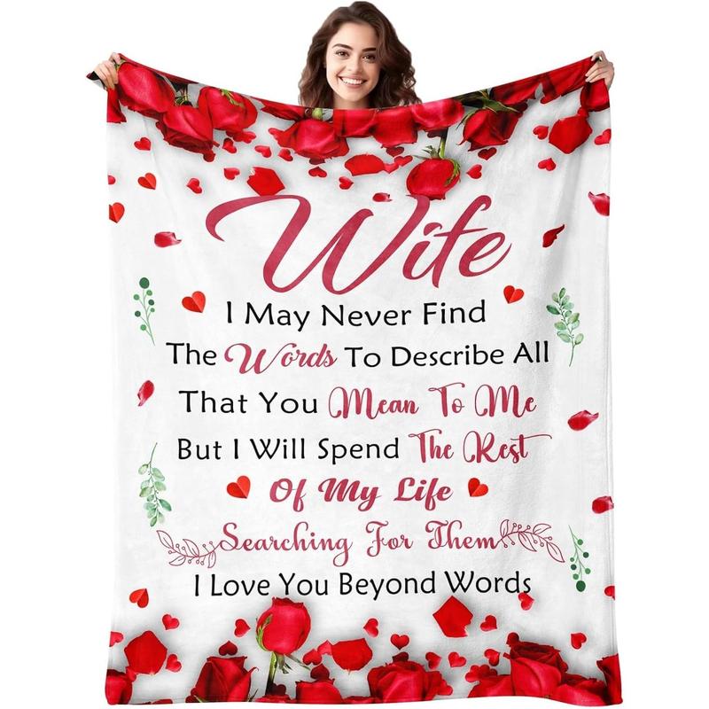 Gifts for Her Wife Girlfriend - to My Love Blanket - Anniversary Romantic Gift for Women - I Love You Gifts for Her - Wife Girlfriend Birthday Gift Ideas - Christmas & Valentines Day - 50"x60"