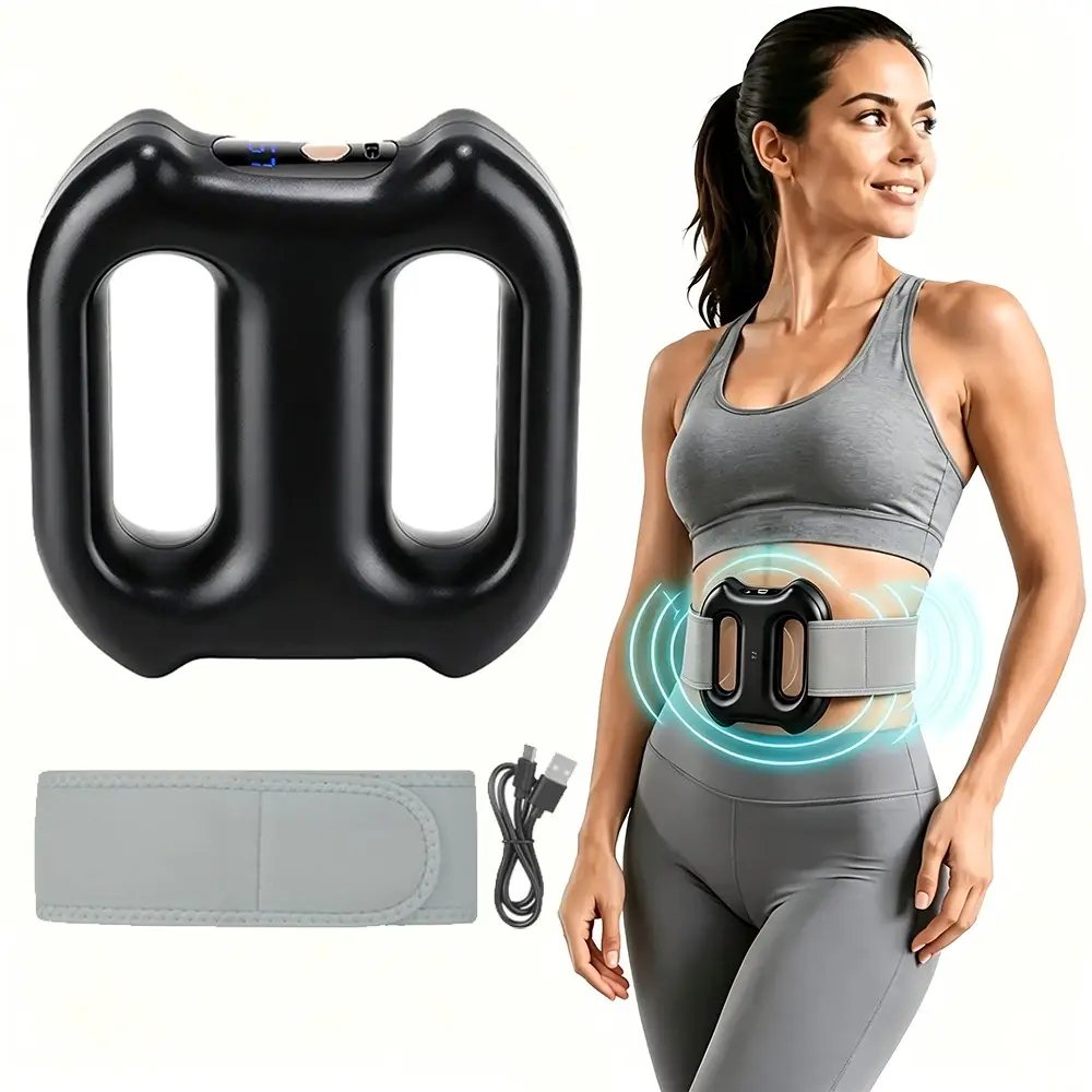 Multifunctional Full-Body Fascia Ring, Adjustable Massage Modes, Electric Wireless Abdominal Massager, Ergonomic Design Double Ring Fascia Ring, Homecare Massage Tool, Cordless Fascial Ring