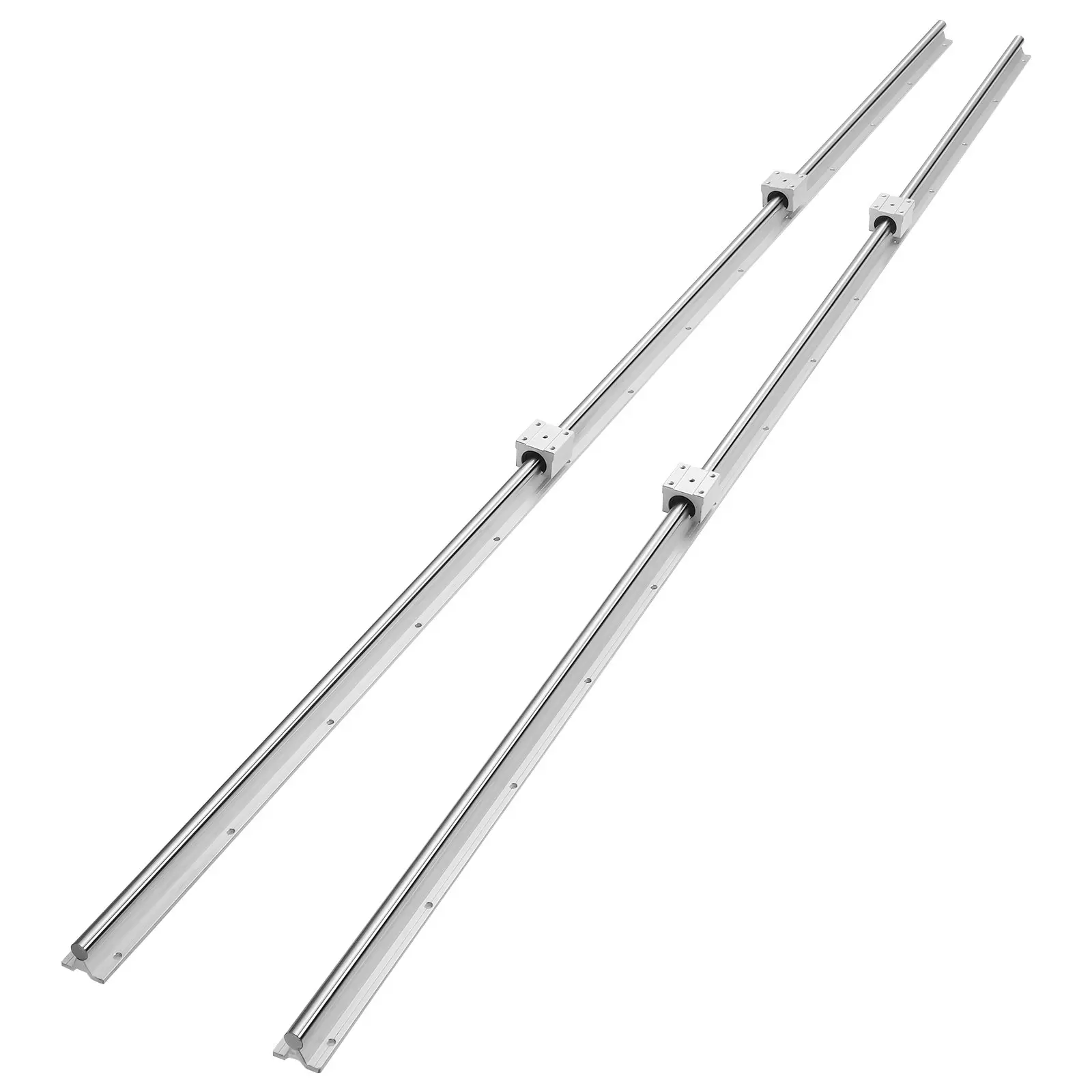 【DealsForYouDays】VEVOR Linear Motion Guide Kit, SBR20 1800mm, Includes 2 PCS 70.9 in/1800 mm SBR20 Rails and 4 PCS SBR20UU Bearing Blocks, Ideal for CNC Machines, Automation Equipment, and DIY Projects
