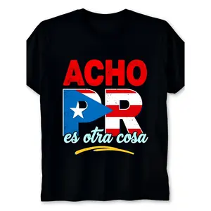 Acho PR Es Otra Cosa Puerto Rico Flag Graphic T-Shirt, Boricua Pride Tee, 100% Cotton Adult Unisex, Ships from USA