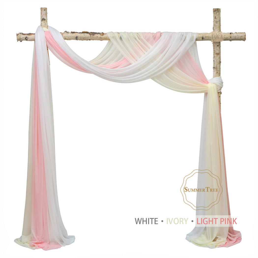 10 Meters Wedding Arch Drape Fabric Sheer Chiffon Tulle Curtain Draping Backdrop Party Supplies Home Drapery Ceremony Decoration