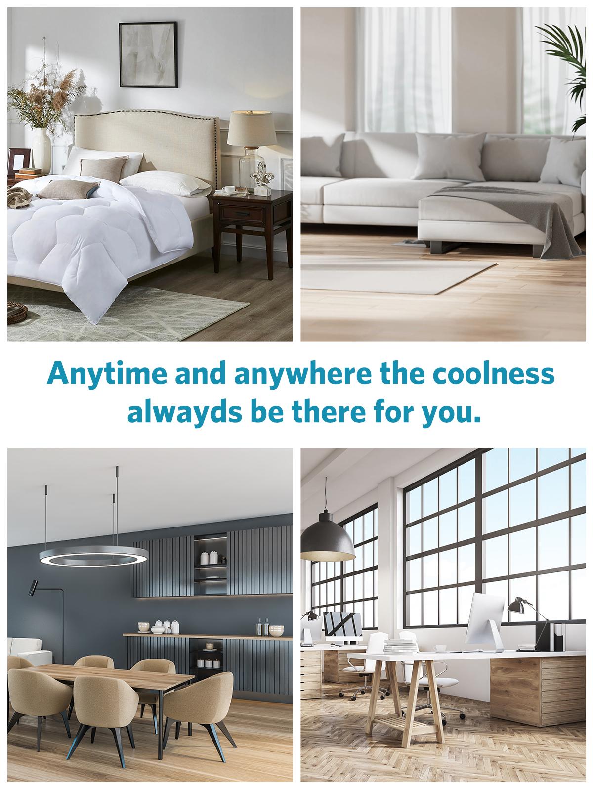 COWSAR 36" Tower Fan with Remote Control, 3 Modes, LED Display, 85° Oscillation, Portable Floor Bladeless Fan for Bedroom Living Rooms Home Office, White