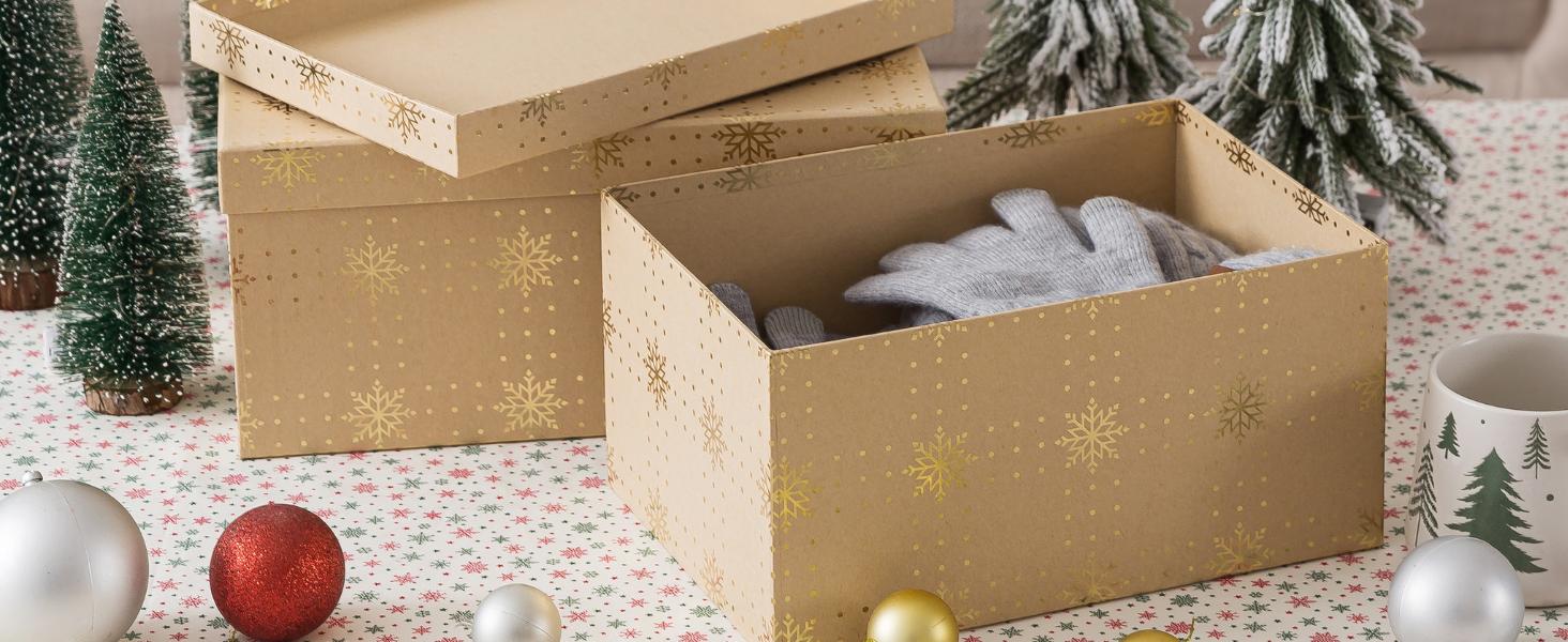 Decorative Oblong Cardboard Storage Boxes with Lids, Set of 2 Floral Paperboard Keepsake Memory Boxes, Oval Nesting Storage for Gifts and Home Décor (Floral Elegance)