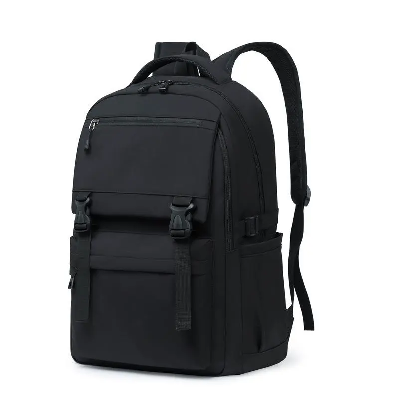 New Men's Chic Water-Resistant Plain Oxford Cloth Business Casual Laptop Backpack - Zip Closure, Durable Build, Padded Laptop Sleeve, Roomy Multi-Pocket Storage, Adjustable Padded Straps, Breathable Back Panel (Ideal for Work Commute, Travel)