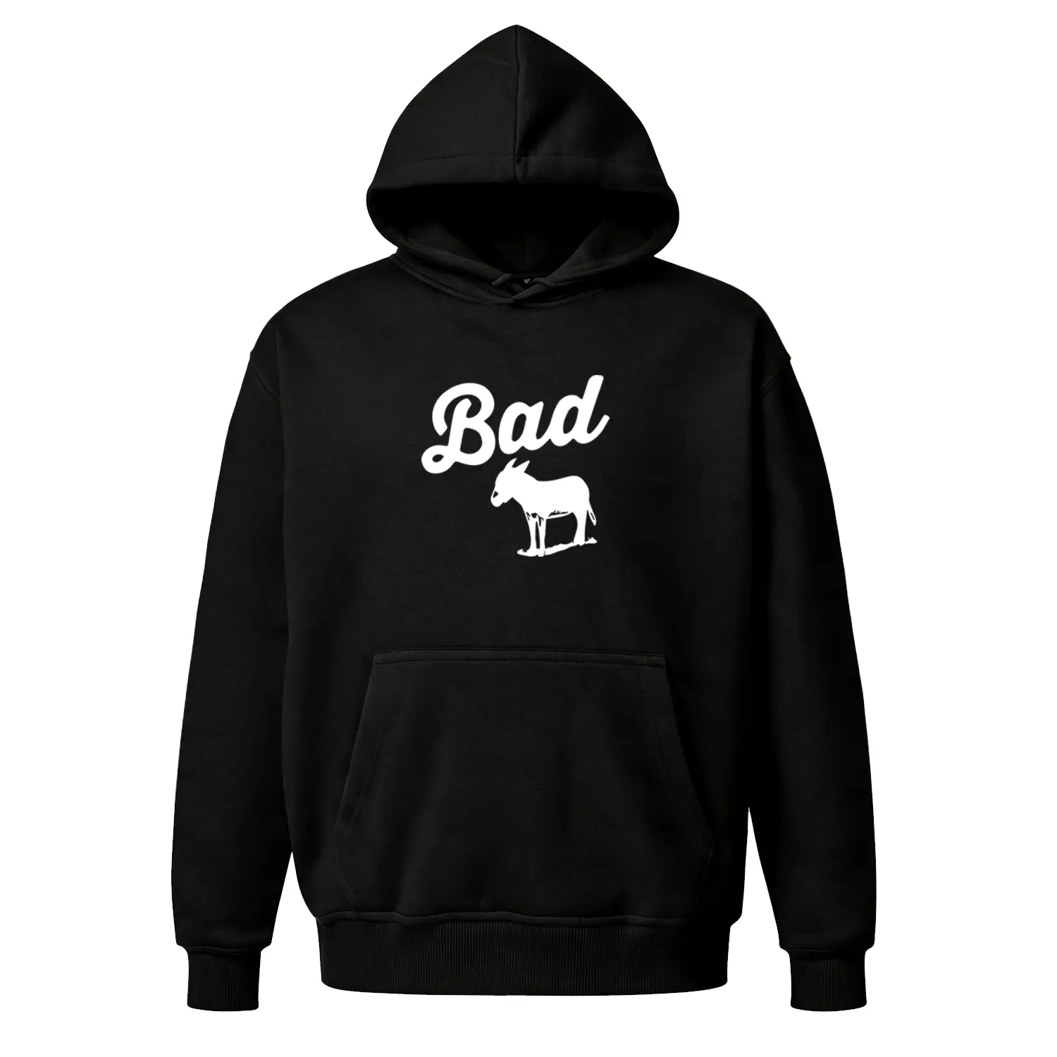 Funny Badass Pun Hoodie |   Bad Donkey Graphic Sweatshirt |   Trendy Streetwear Pullover for Men & Women