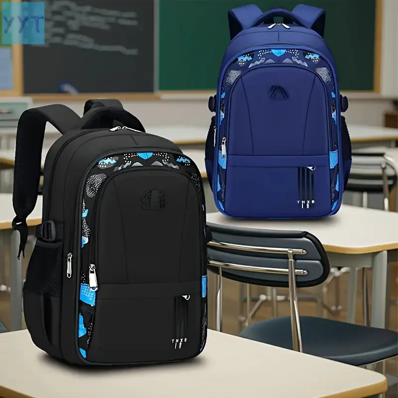 YYT1  New Style Elementary School Backpack Boys, Grades 1-3-6, Ages 6-12, Lightweight Casual Children's Shoulder Bag, Large Capacity Student Backpack