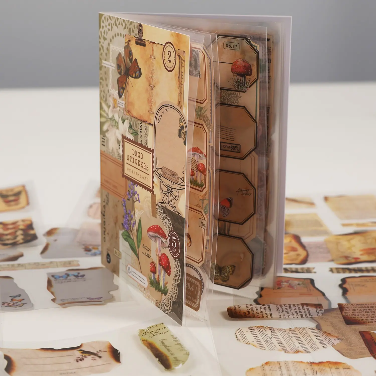 10 Pieces Infeel.me Sticker Book Series, Floating Clouds Human Life Theme, Memo Cutting Thin Accessories, Decorative Scrap Paper