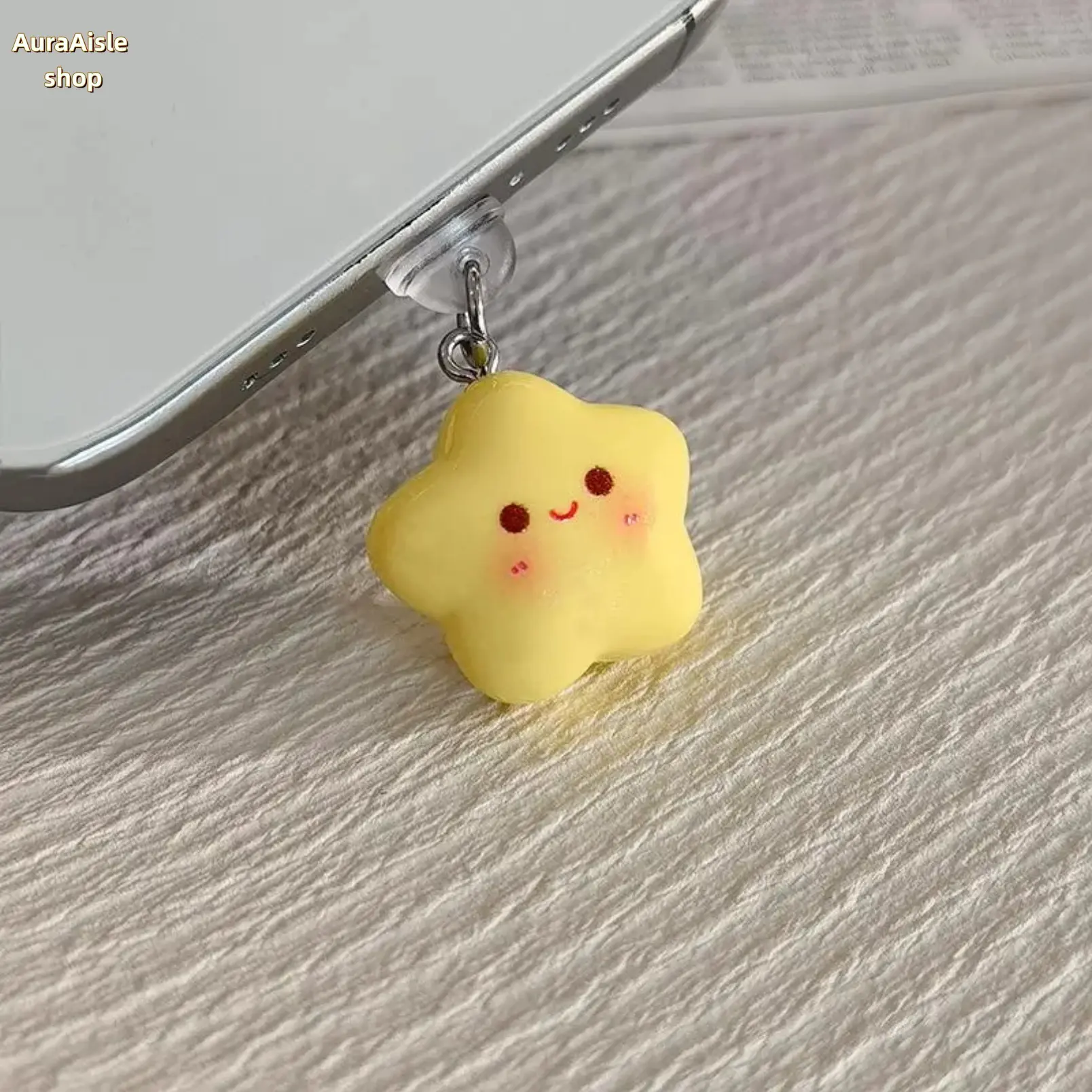 Cute Star Shaped Charging Port Dust Plug, Decorative Anti-Dust Phone Charm Compatible With iPhone And Type-C Ports, Practical Cell Phone Accessory To Block Lint And Debris For Daily Phone Protection