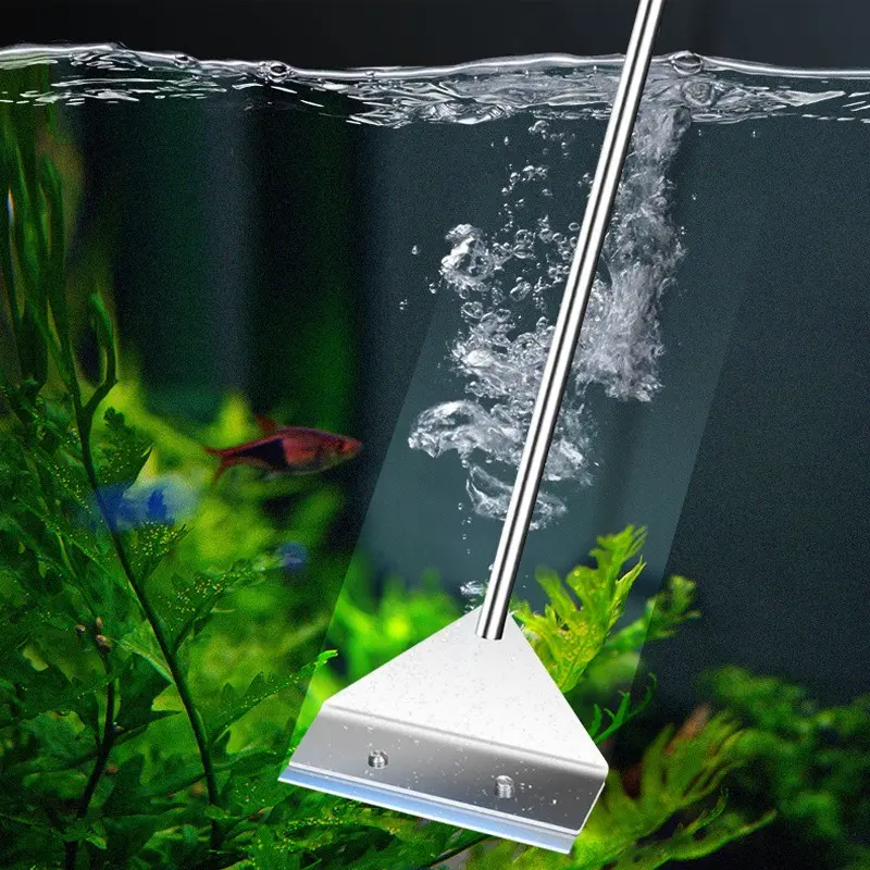 Fish Tank Cleaning Tool, Flat Sand Algae Removal, Dual-Use Glass Algae Remover, Aquarium Accessory, Household Cleaning Tool