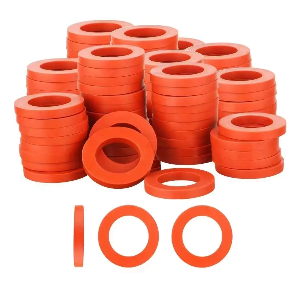 100 count Garden Hose Washer, Heavy Duty Rubber Gasket Fit for Standard 3/4 inch Garden Hose Fittings (red)