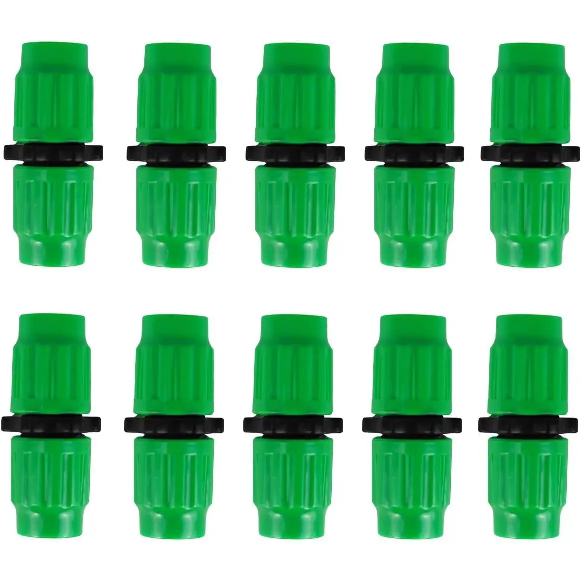 10 Sets Expandable Garden Hose Repair Kit, Dual-Channel Hose Female Male Connectors Accessories Plastic Flex Hose Repair Kit Will Repair ⅝ ", and ½ " Garden Hose Fitting