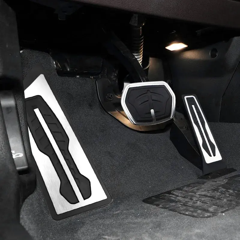 for BMW X1 F48 X2 F39 2016-2024  Car Pedal Covers/Pedal Protectors.Gasoline/Fuel/Brake Pedal Protectors(Left-hand Drive Automatic Transmission Models) 3-Pack.