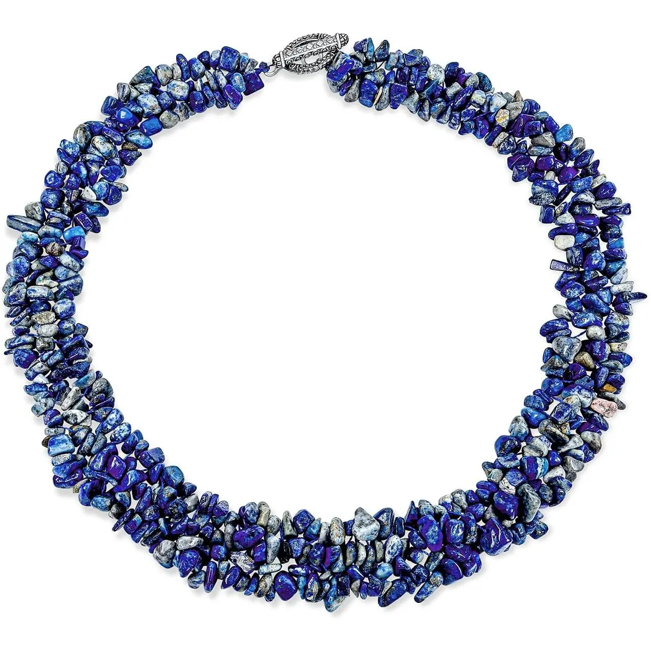 Color Chips  Cluster Multi Strand Statement Bib  Necklace